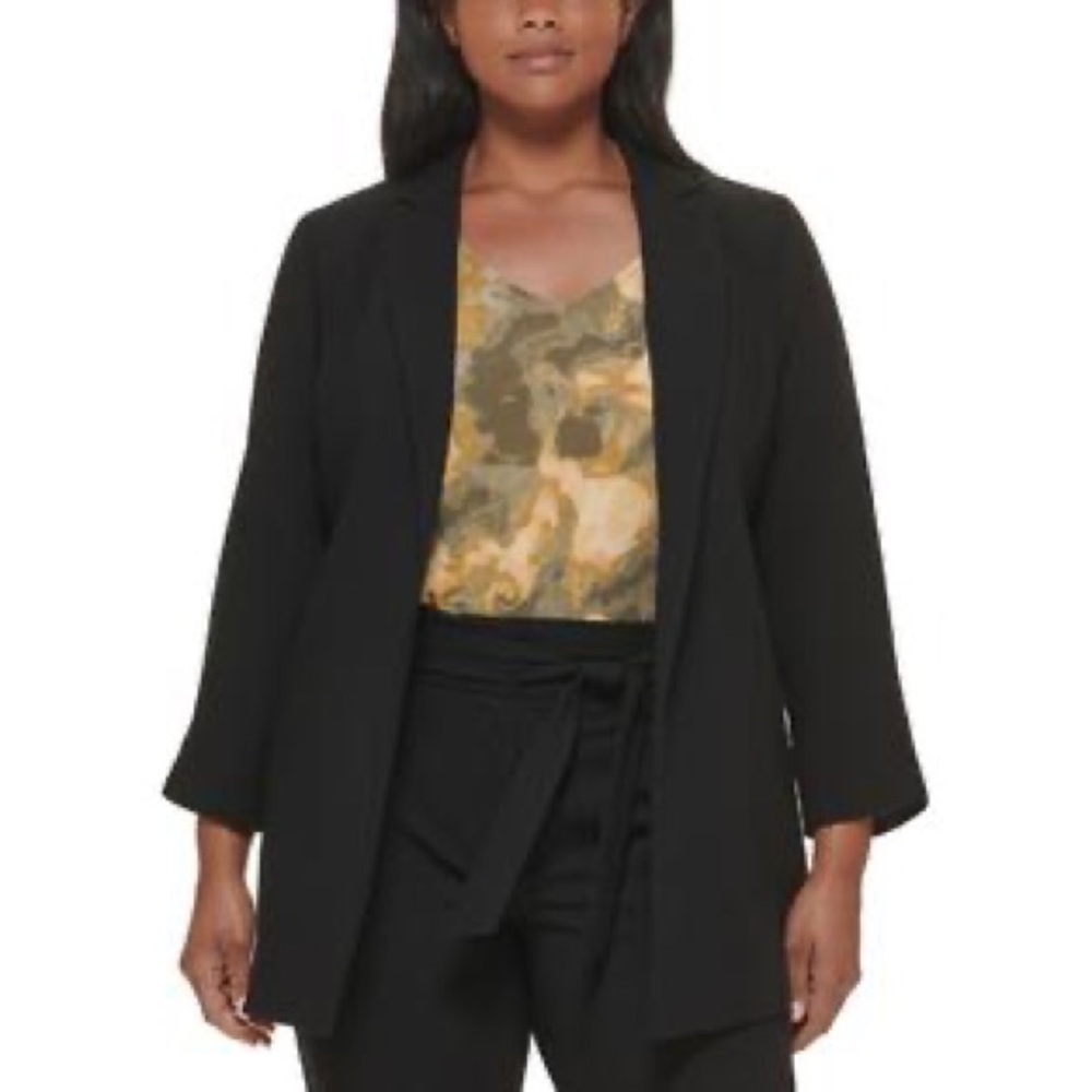 Calvin Klein Women’s Plus Size Open Black Blazer Size 22 W NWT